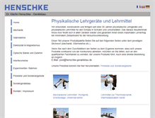 Tablet Screenshot of henschke-geraetebau.de